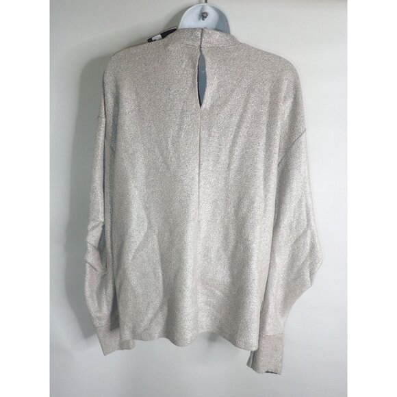 Anthropologie Mustard Seed Metallic Long Sleeve Sweater Women‎ S NEW - Picture 5 of 8